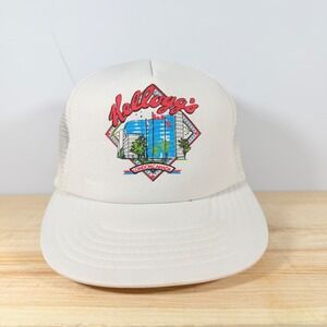 Kelloggs Trucker Hat Mens Snapback White London Canada Vintage 80s Mesh Back